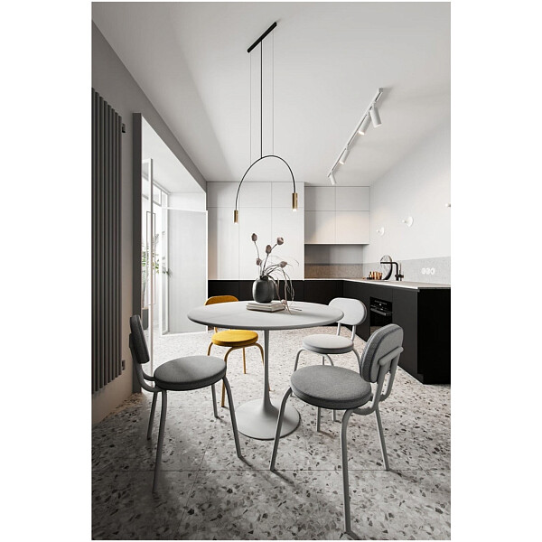 Стол обеденный круглый 100 см керамика белый Тулип - изображение 1