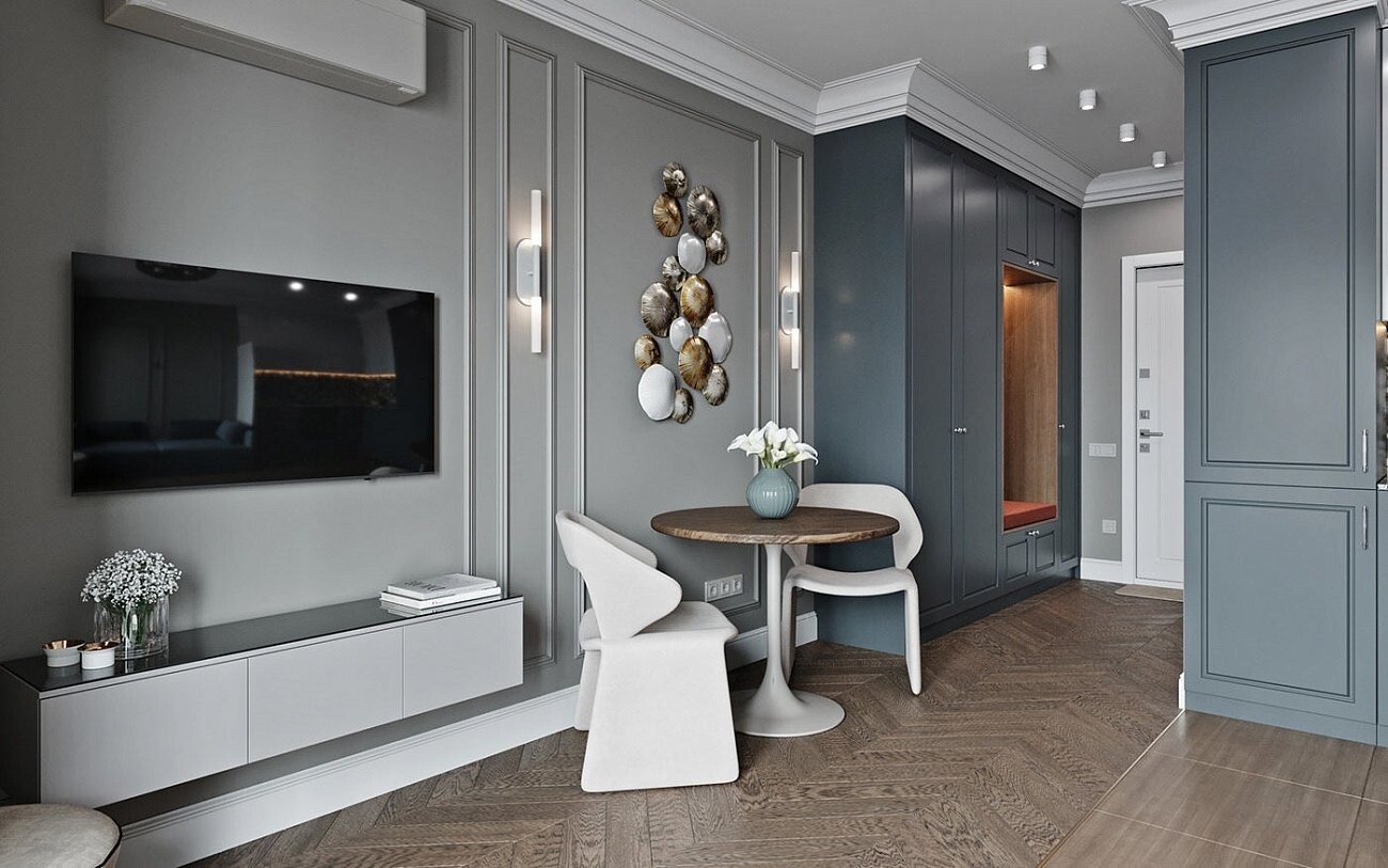 Стол обеденный круглый 100 см керамика темно-коричневый, белый Тулип - изображение 3