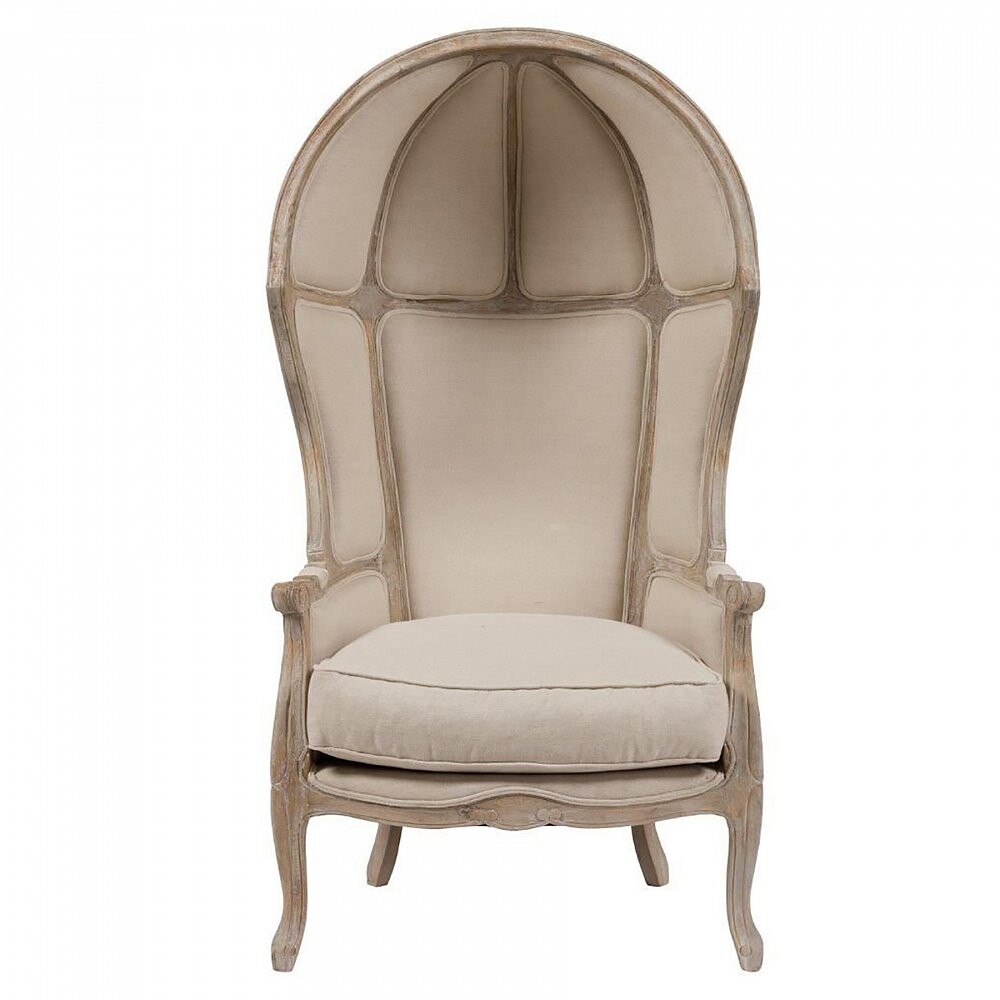 Кресло с деревянными подлокотниками бежевое Versailles Chair