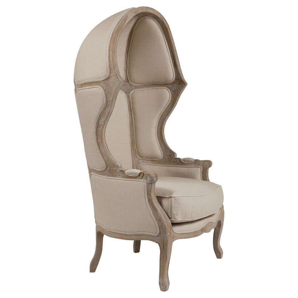 Кресло с деревянными подлокотниками бежевое Versailles Chair