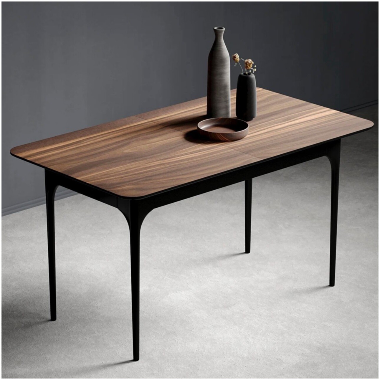 Стол-трансформер обеденный прямоугольный 180-220х90 см  керамика коричневый, черный Климт - изображение 2