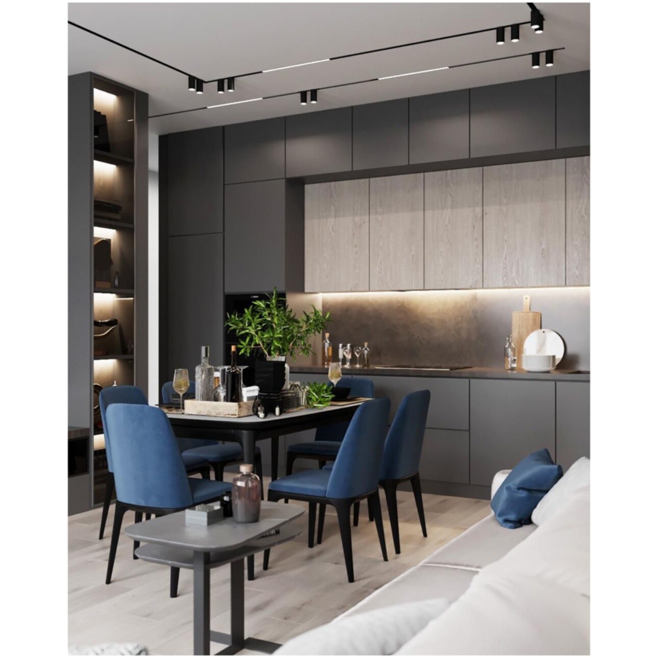 Стол-трансформер обеденный прямоугольный 120-160х80 см  HPL clean touch белый мрамор, черный Климт - изображение 7