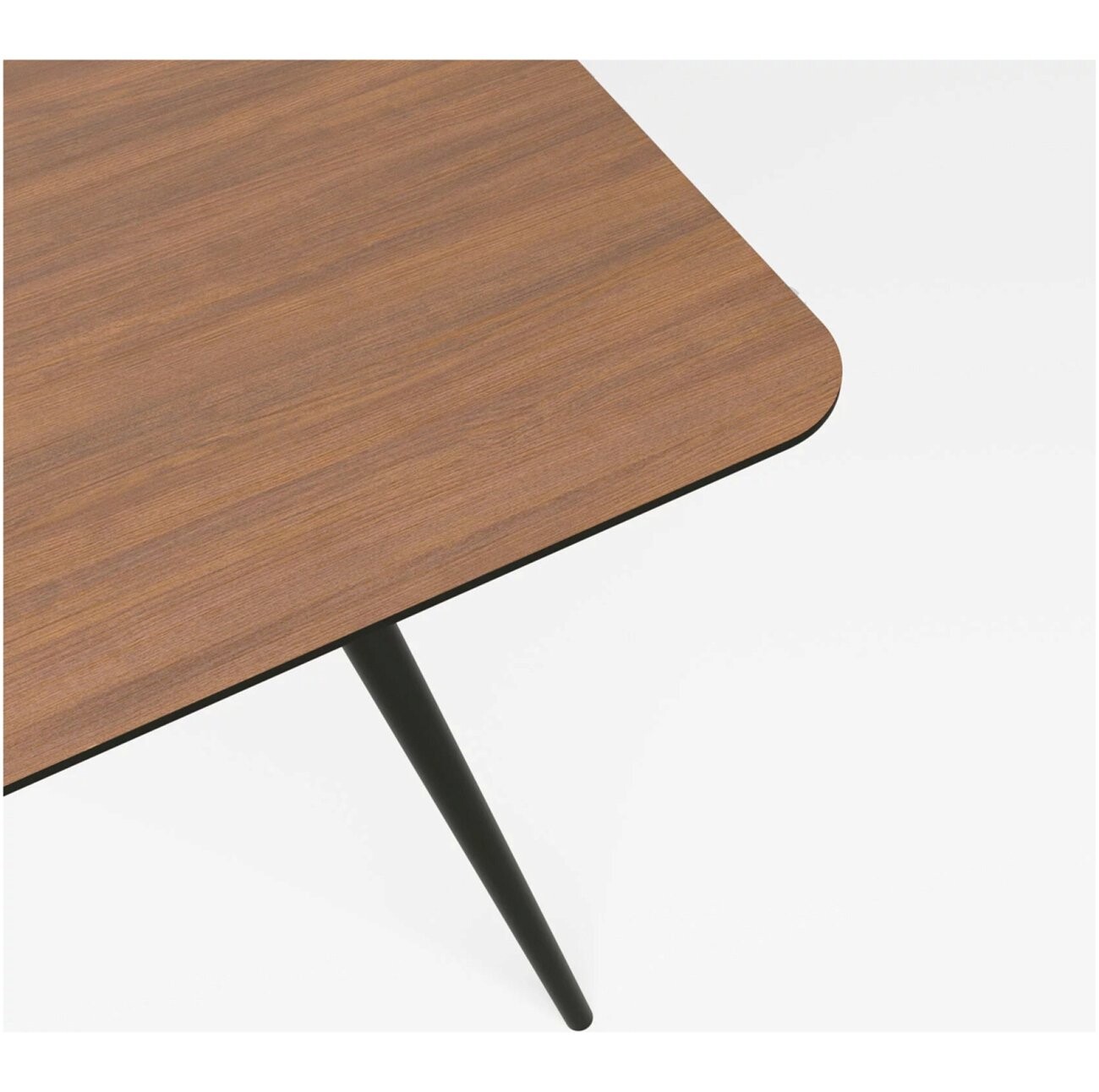 Стол обеденный прямоугольный 140х80 см HPL clean touch коричневый, черный Смит - изображение 2