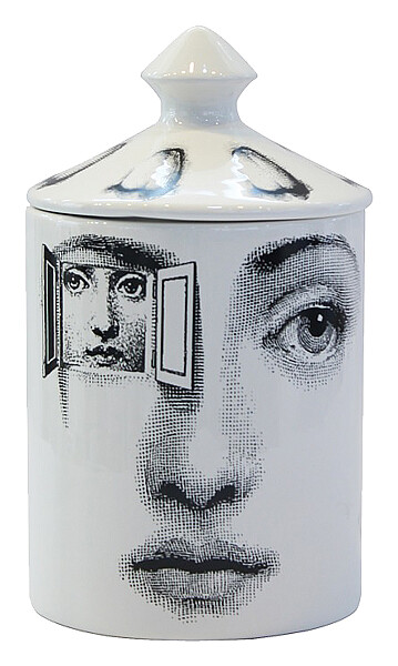 Подсвечник с крышкой белый "Лицо в окне" Пьеро Форназетти Segreto Candle - изображение 1