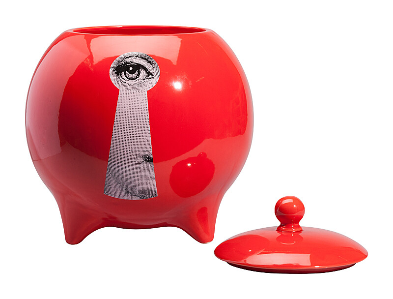 Ваза декоративная красная с крышкой "Пьеро Форназетти" Serratura Red Maxi - изображение 4