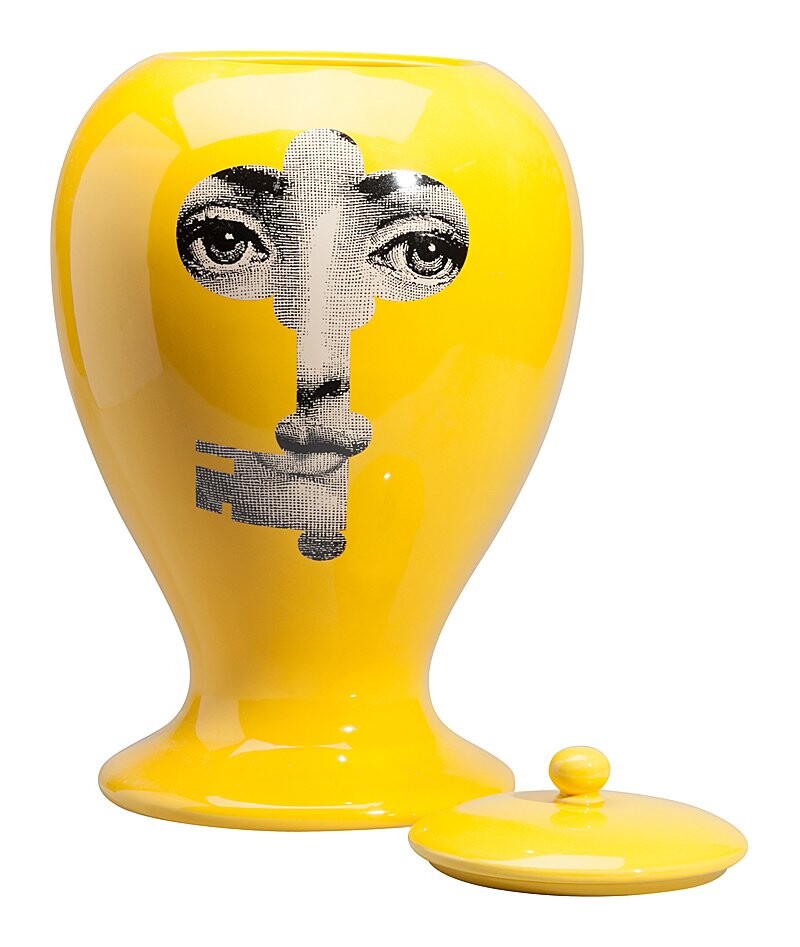 Ваза декоративная желтая с крышкой "Пьеро Форназетти" Serratura Yellow I - изображение 2