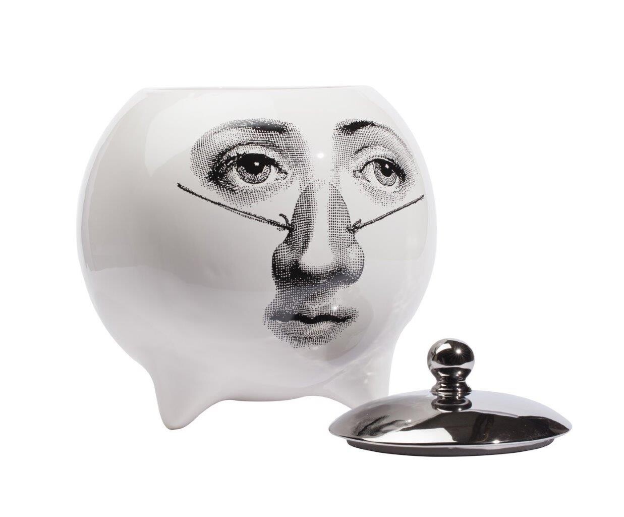 Ваза декоративная белая с крышкой "Пьеро Форназетти" Scent Sphere Face - изображение 2