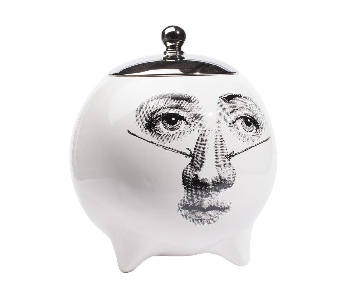 Ваза декоративная белая с крышкой "Пьеро Форназетти" Scent Sphere Face - изображение 3