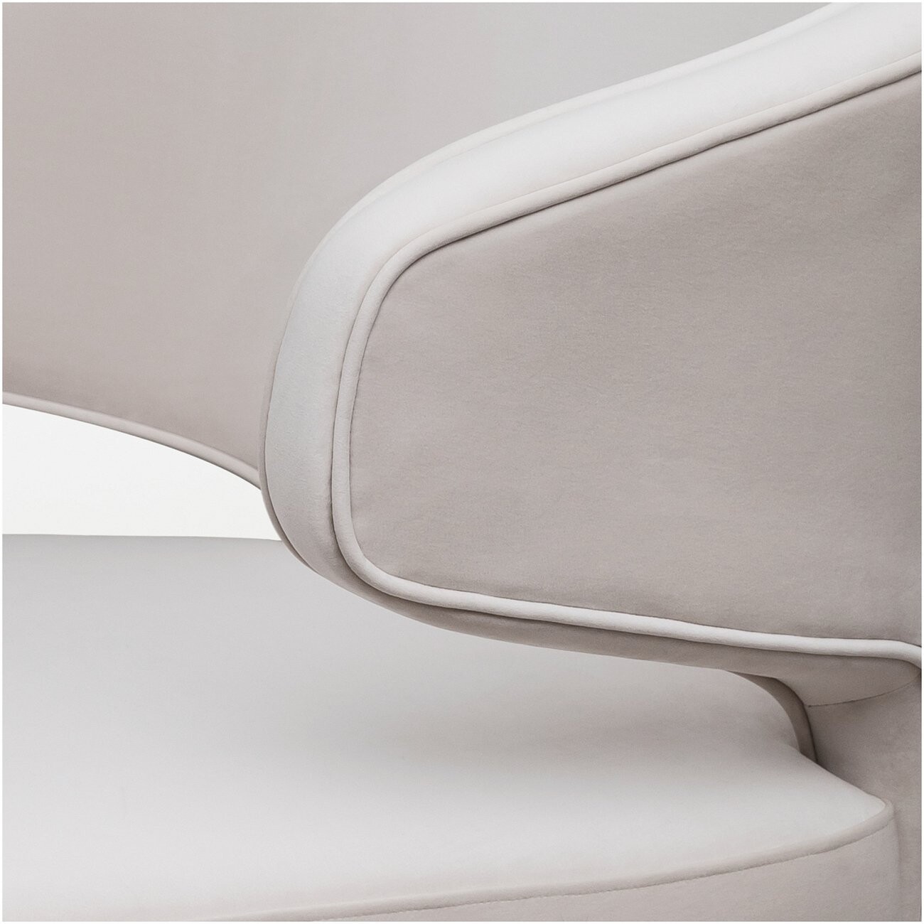 Кресло мягкое с подлокотниками белый трюфель Cuddle - изображение 4