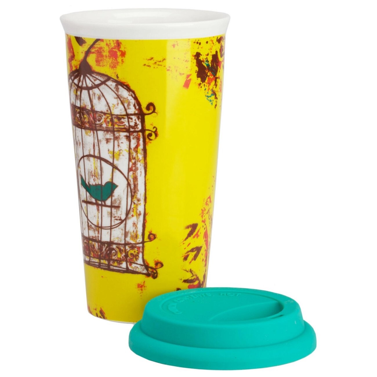 Термостакан с силиконовой крышкой Bird in Cage - изображение 3