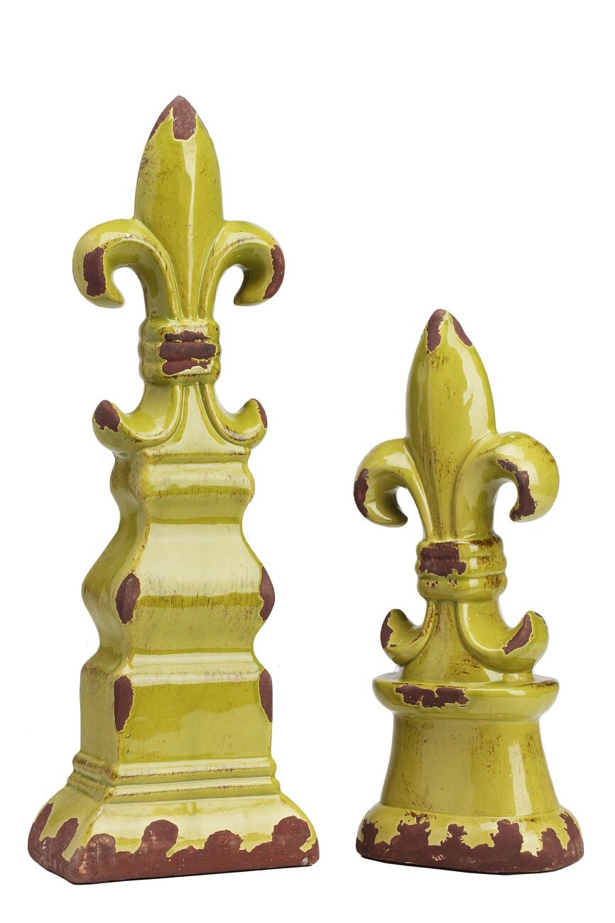 Статуэтка зелено-коричневая "Геральдическая лилия" Monogram Tall - изображение 2