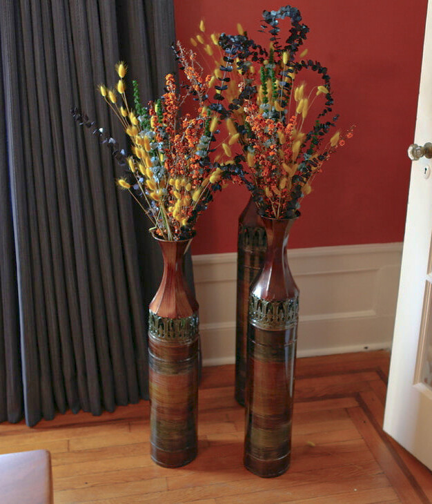 Напольная ваза из картона своими руками: недорогой элемент декора