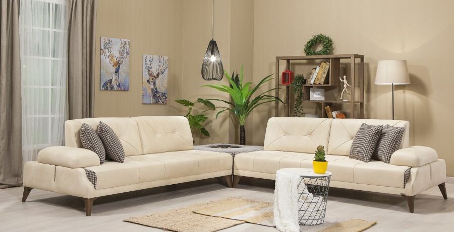 Дизайн интерьера гостинной с двумя диванами