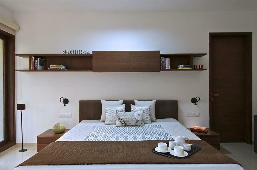 Полки в спальню ( фото новинок) - красивый и современный дизайн полок для спальни