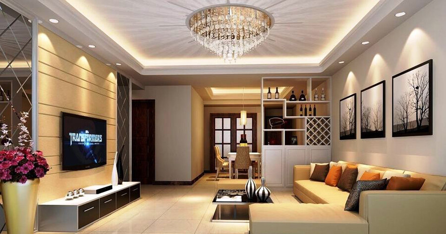Дизайн потолка в гостиной: разнообразие конструкций, цветов, форм и вариантов освещения
