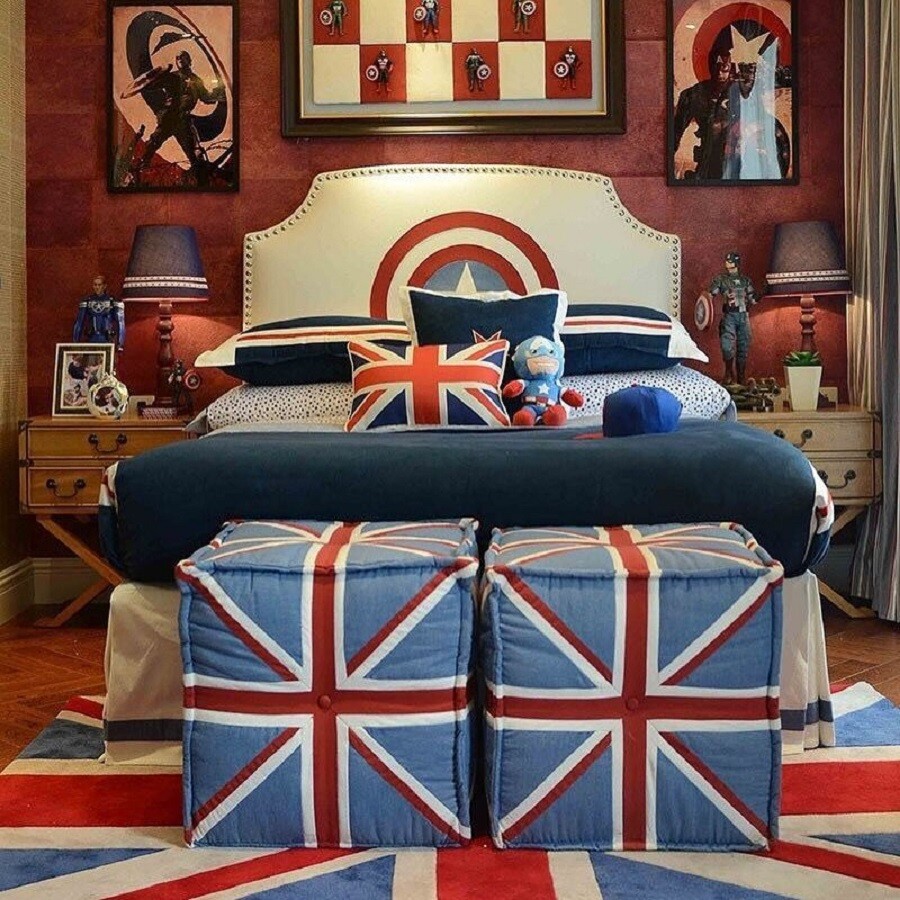 Интерьер спальни в английском стиле - 75 фото