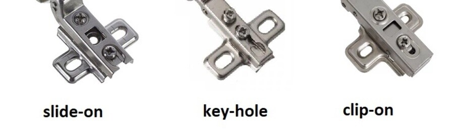 сравнение петель slide-on clip-on и key-hole