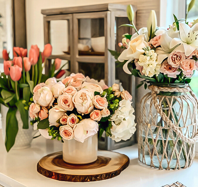 Декоративные цветы для интерьера в вазу