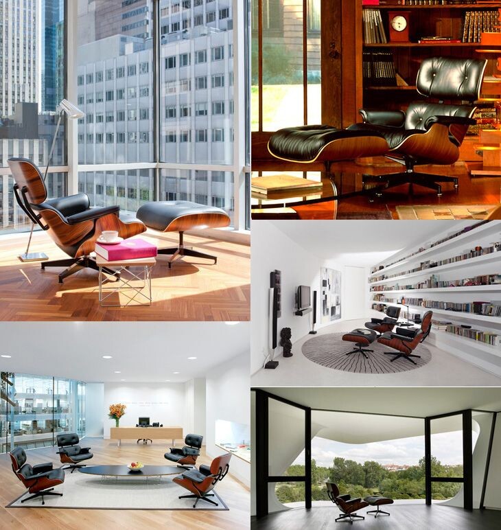 Eames lounge chair в интерьере