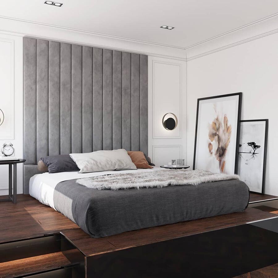 Кровать-подиум Wooden, для матраса 140х200 см