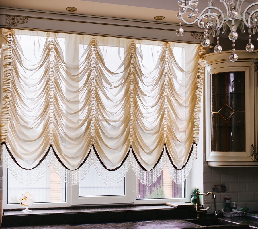 Виды ткани для штор во французском стиле