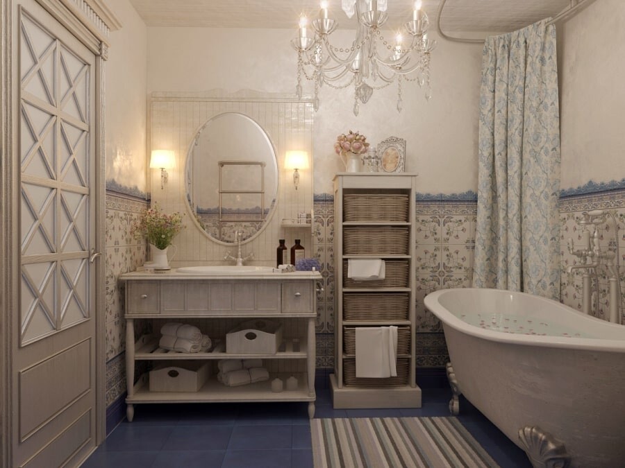 Ванная комната в стиле барокко: основные правила