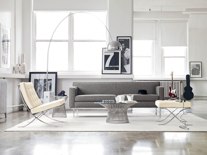 barcelona chair в стиле минимализм