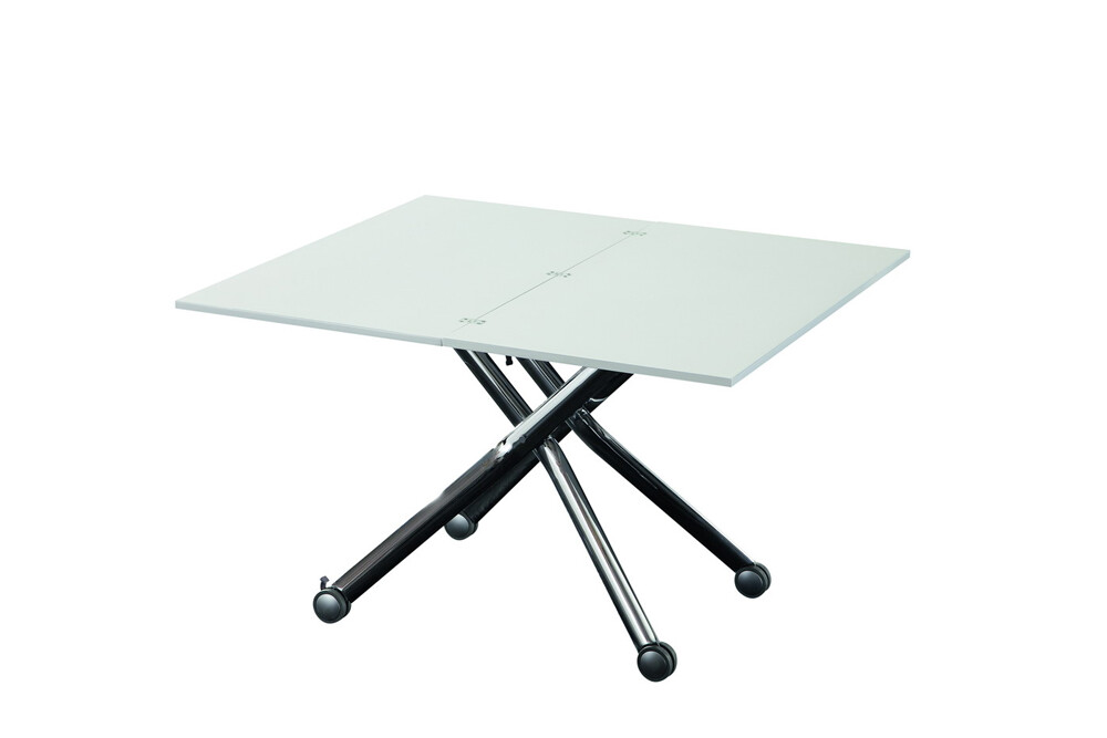 Обеденный стол раздвижной белый 60-120 см Fawn