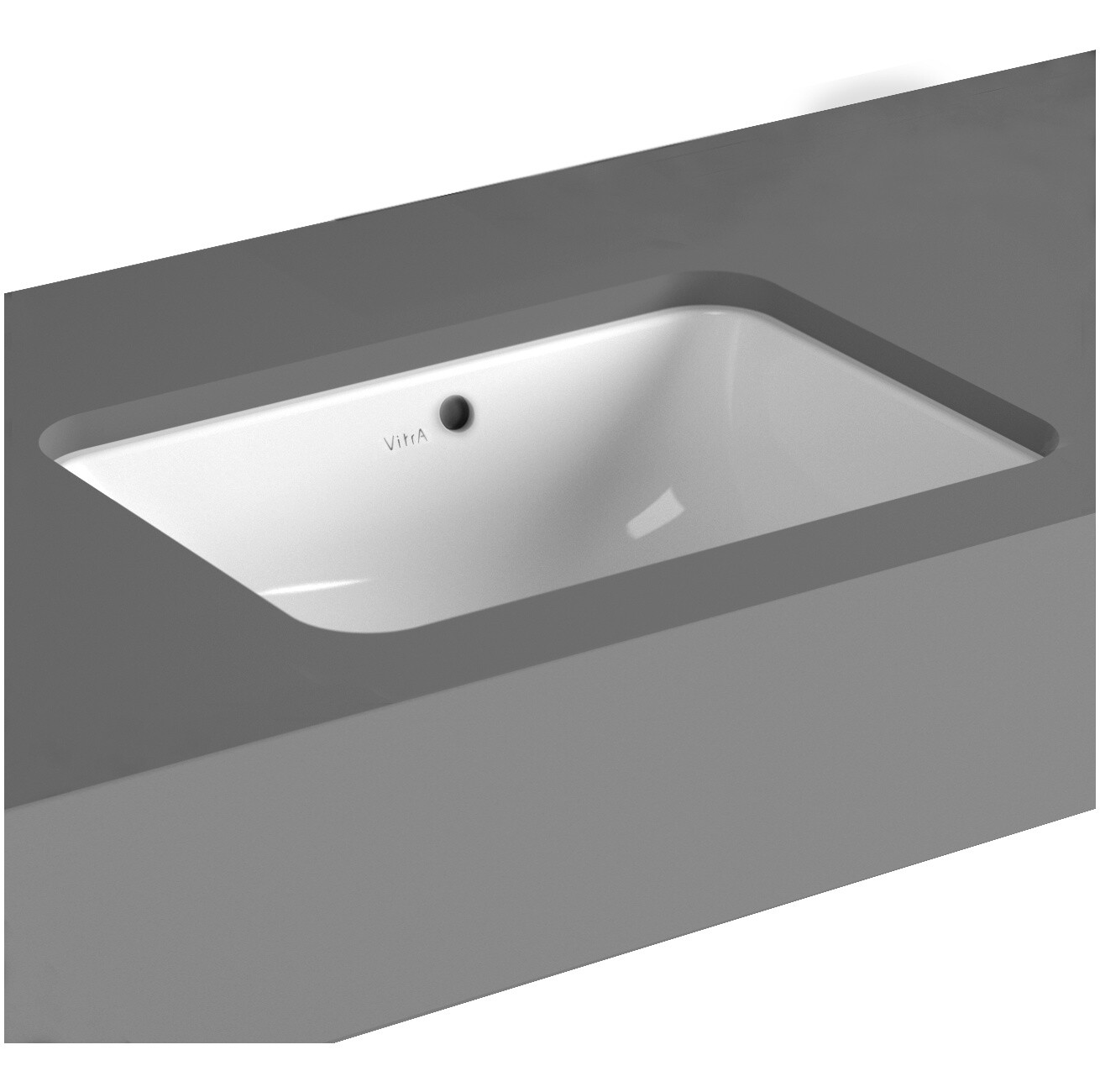 Раковина встраиваемая фарфоровая прямоугольная 37х50 cм белая Vitra S20 5474B003-0618