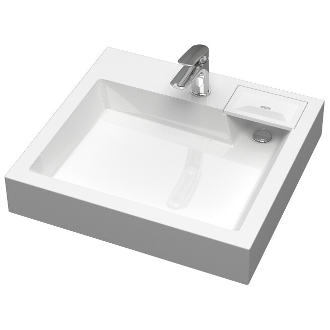 Раковина для установки над стиральной машиной 60х55 см белая Reflection Delta RX6055DE