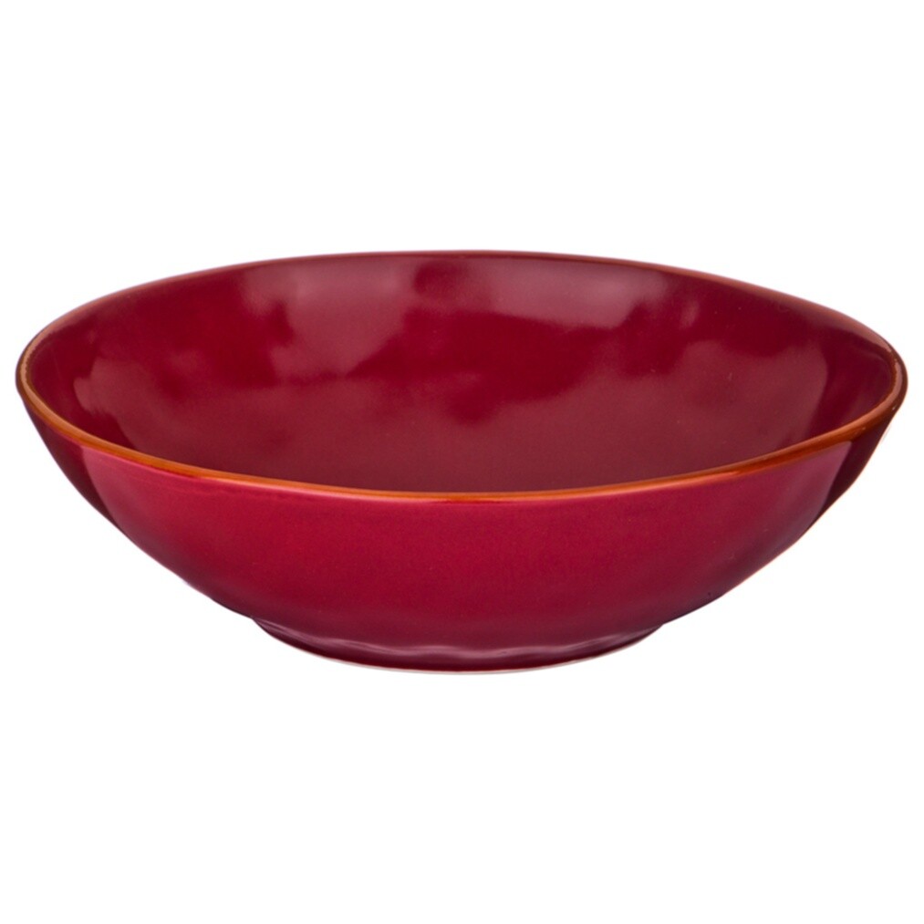 Тарелка керамическая суповая 19 см винная красная Concerto