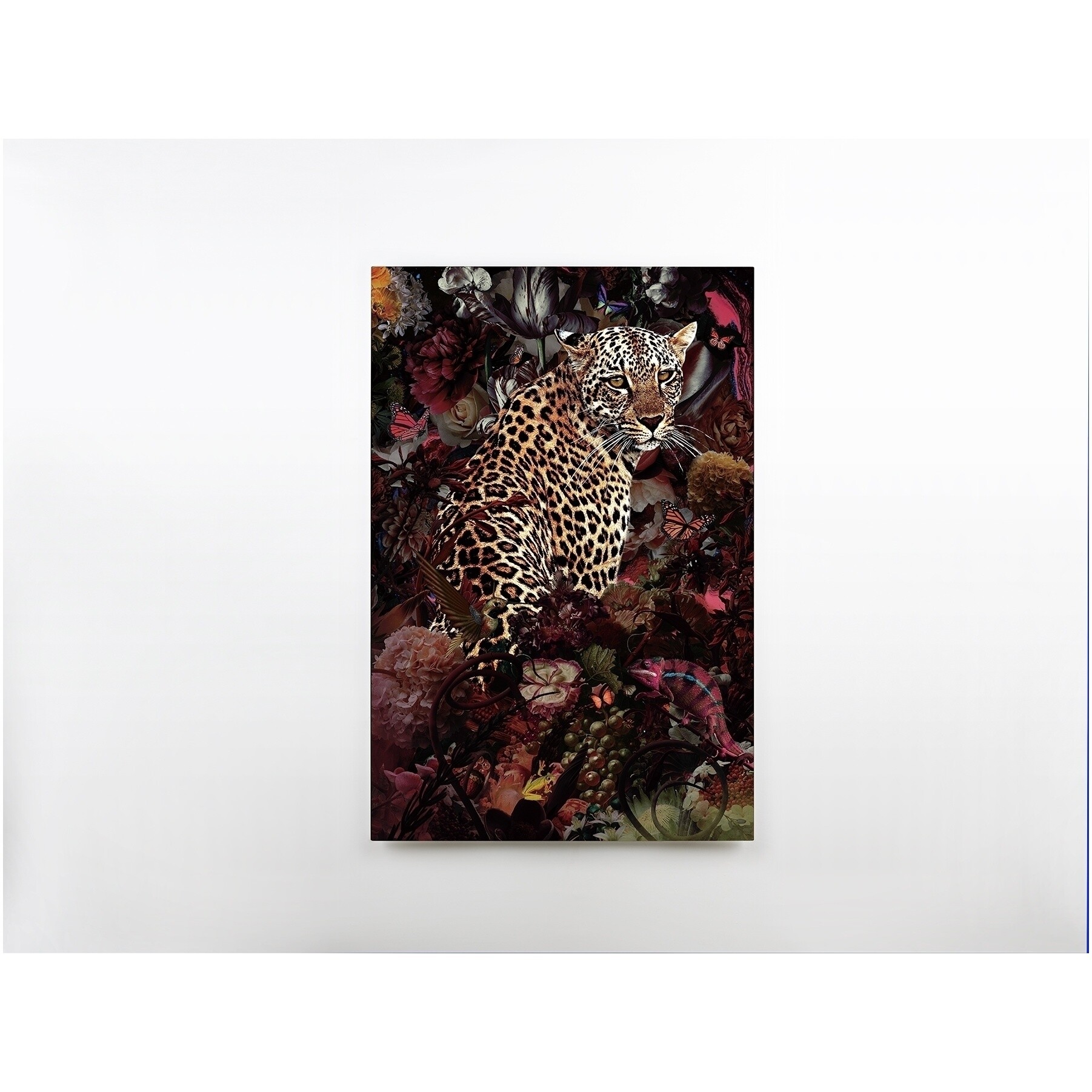 Картина стеклянная 80x120 см коричневая Leopardo 180717