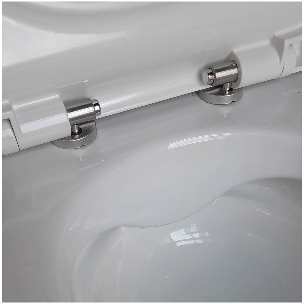 Унитаз подвесной безободковый белый Aquatek "Поларис" AQ0700-01 - изображение 6