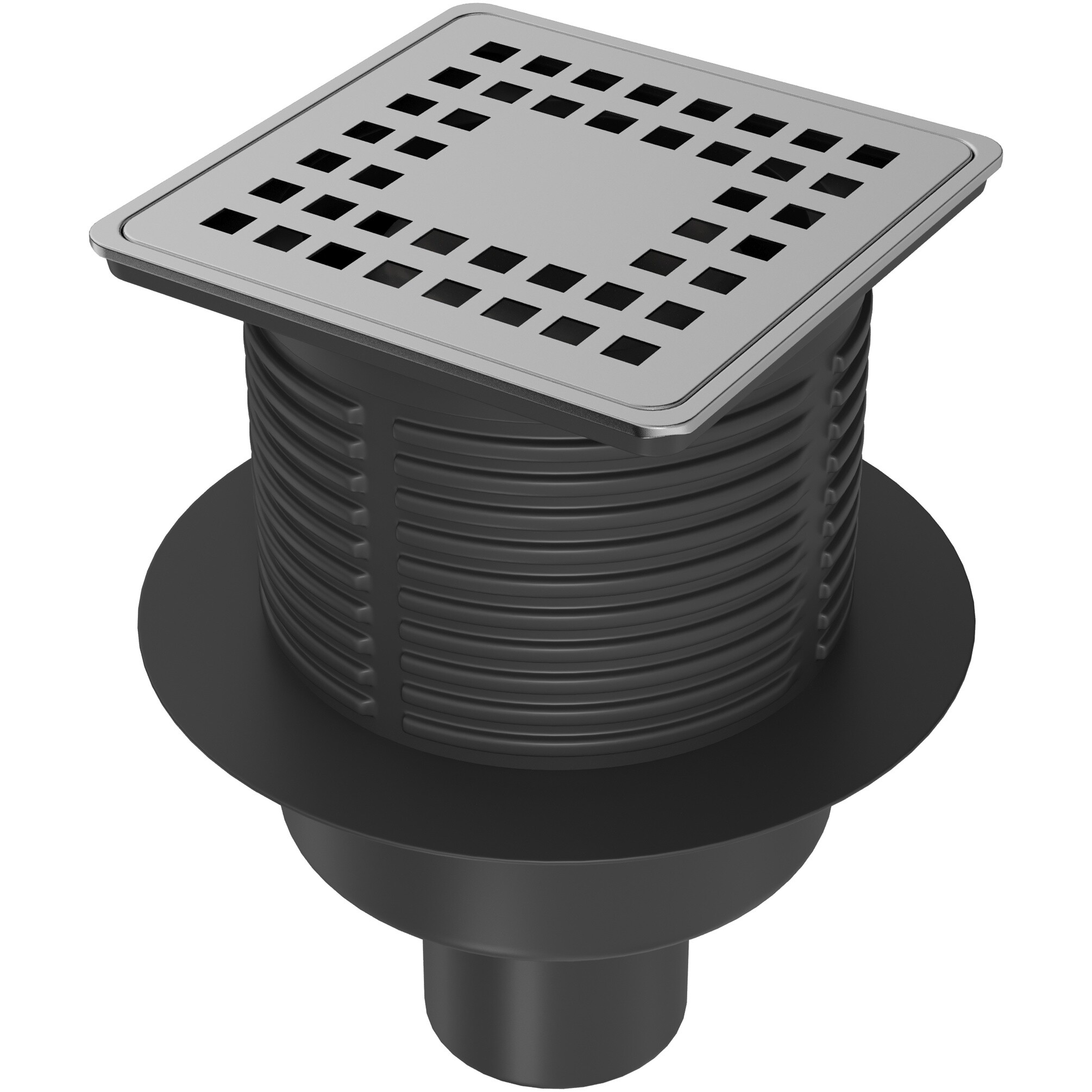 Душевой трап квадратный с прямым выпуском 10 см хром Ck Drain 3000-0010