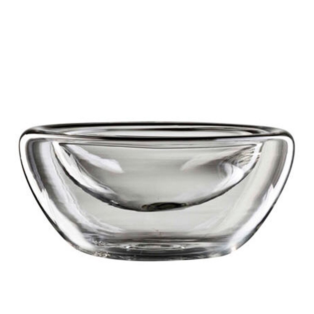 Креманка из двойного стекла круглая прозрачная Flatbowl Medium, 6 шт