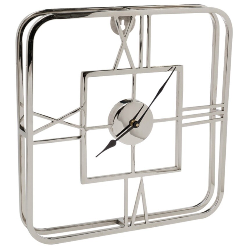 Часы настенные металлические 40х40 см хром Garda Decor