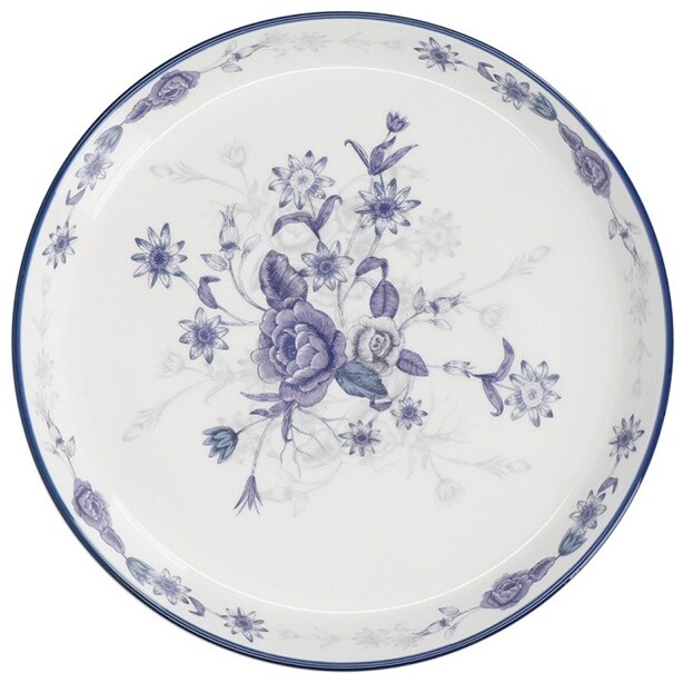 Тарелка сервировочная керамическая 20 см синяя London Pottery