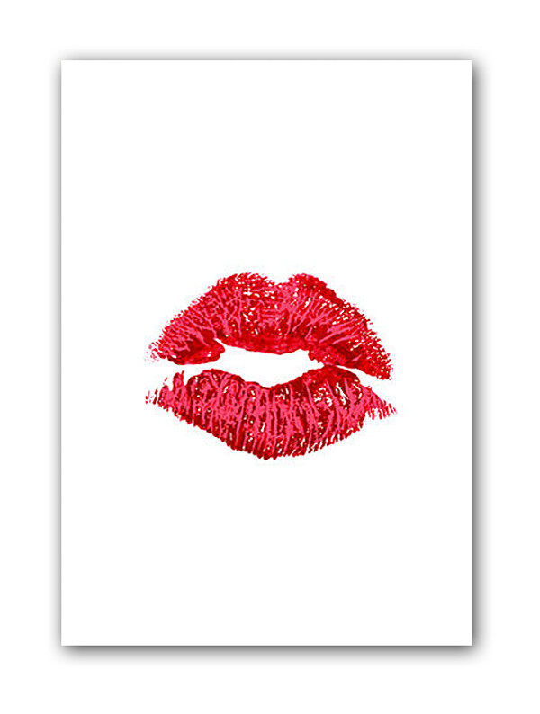 Постер Kiss А4 (красный)
