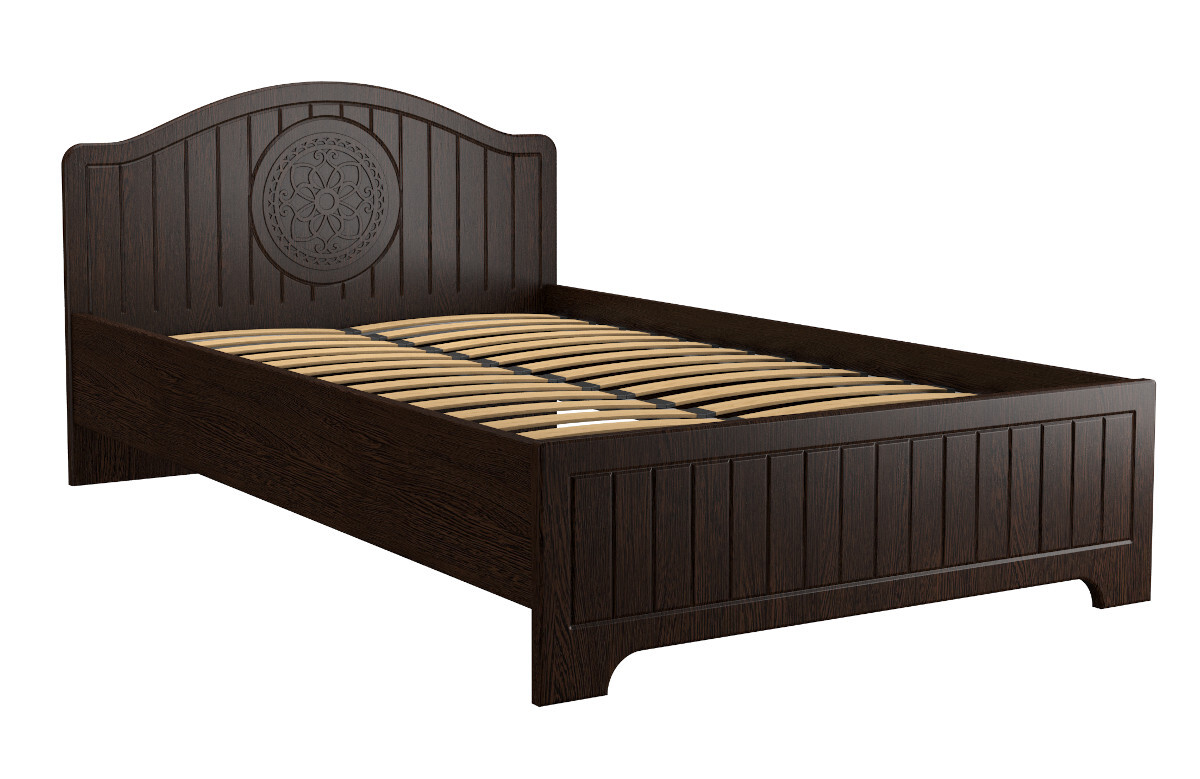 Кровать полутораспальная 120х200 венге, орех шоколадный &quot;Монблан МБ-601К&quot;