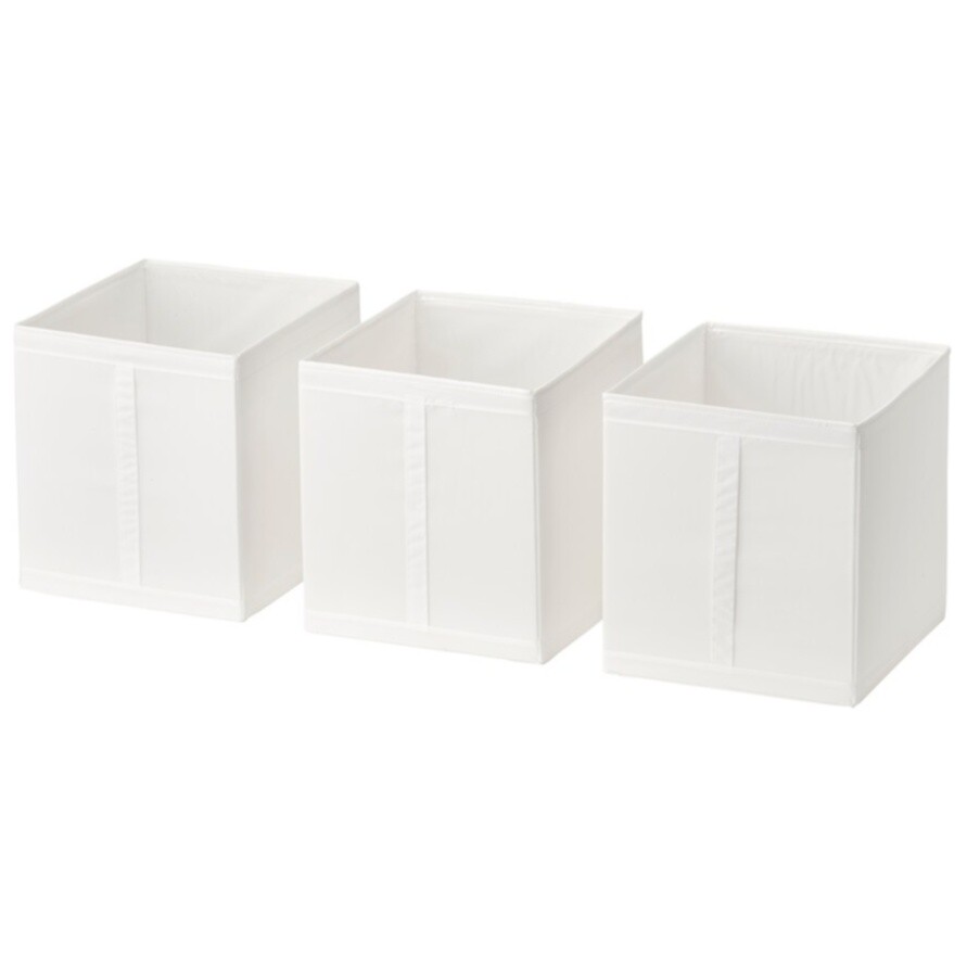 Коробки для хранения 3 шт 31х34 см белые Forvaringsvaska