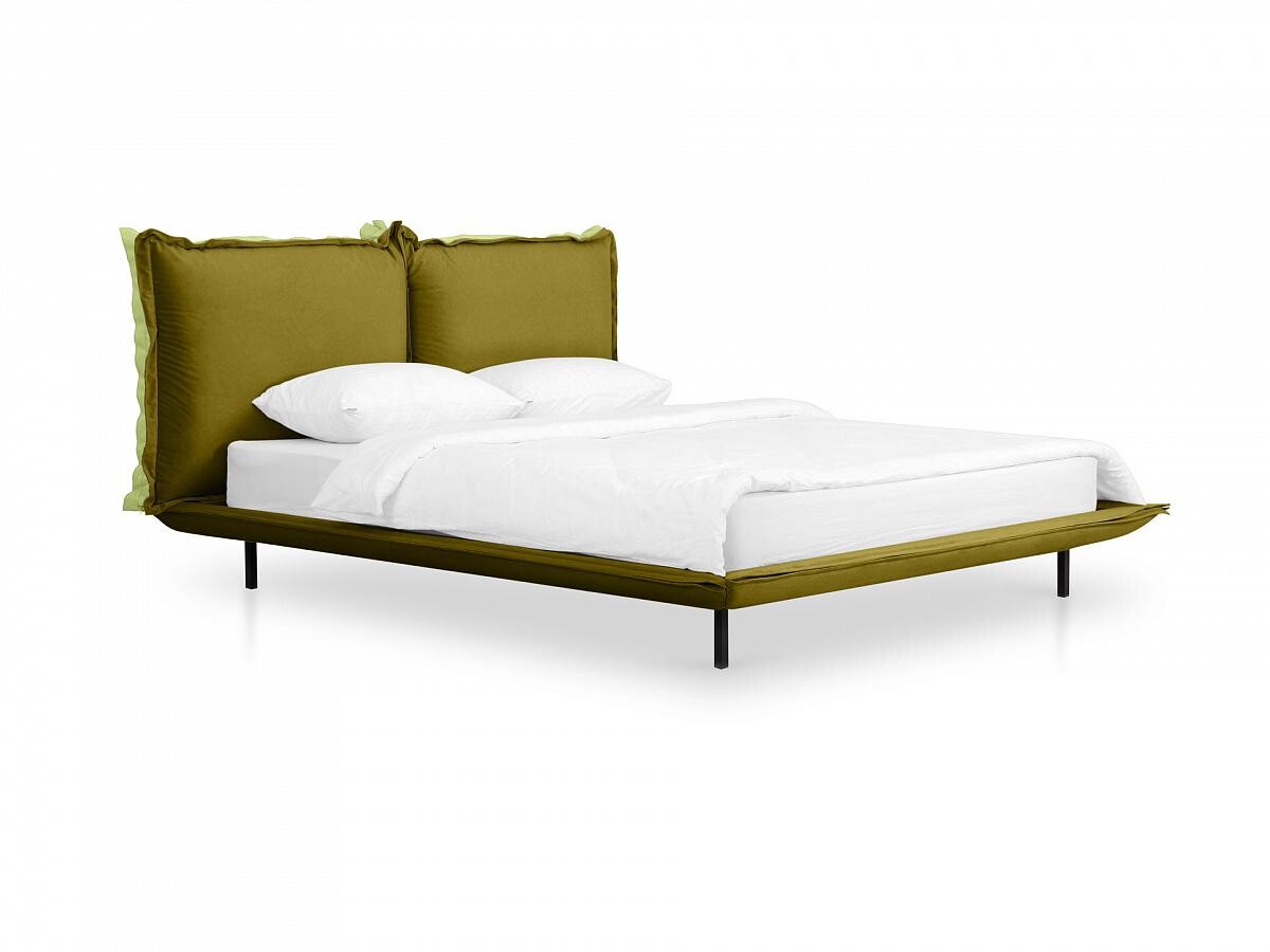 Кровать двуспальная 160х200 см оливковая Barcelona 