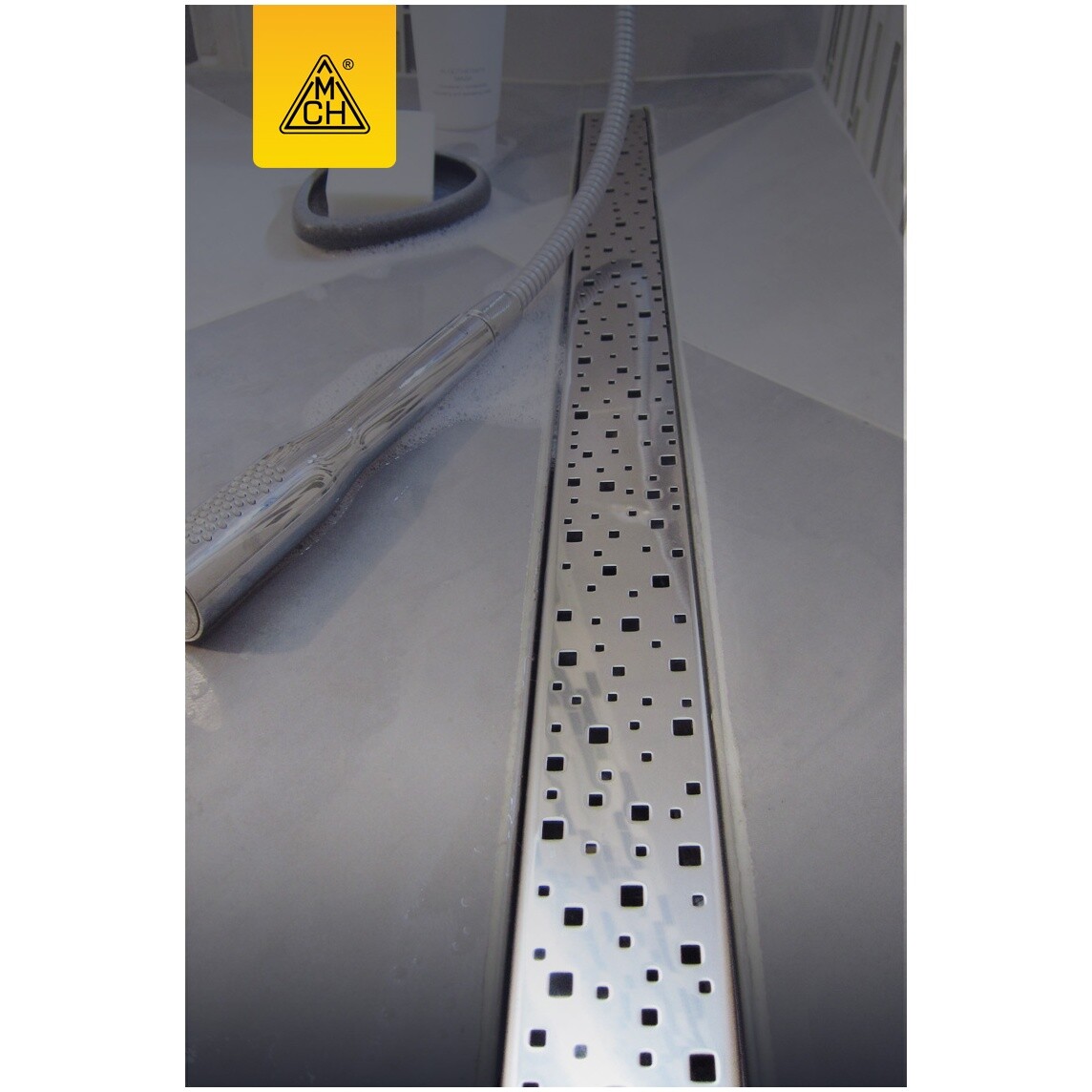 Душевой лоток с решеткой 45 см хром Creto Quadro CRE-450 QH - изображение 8