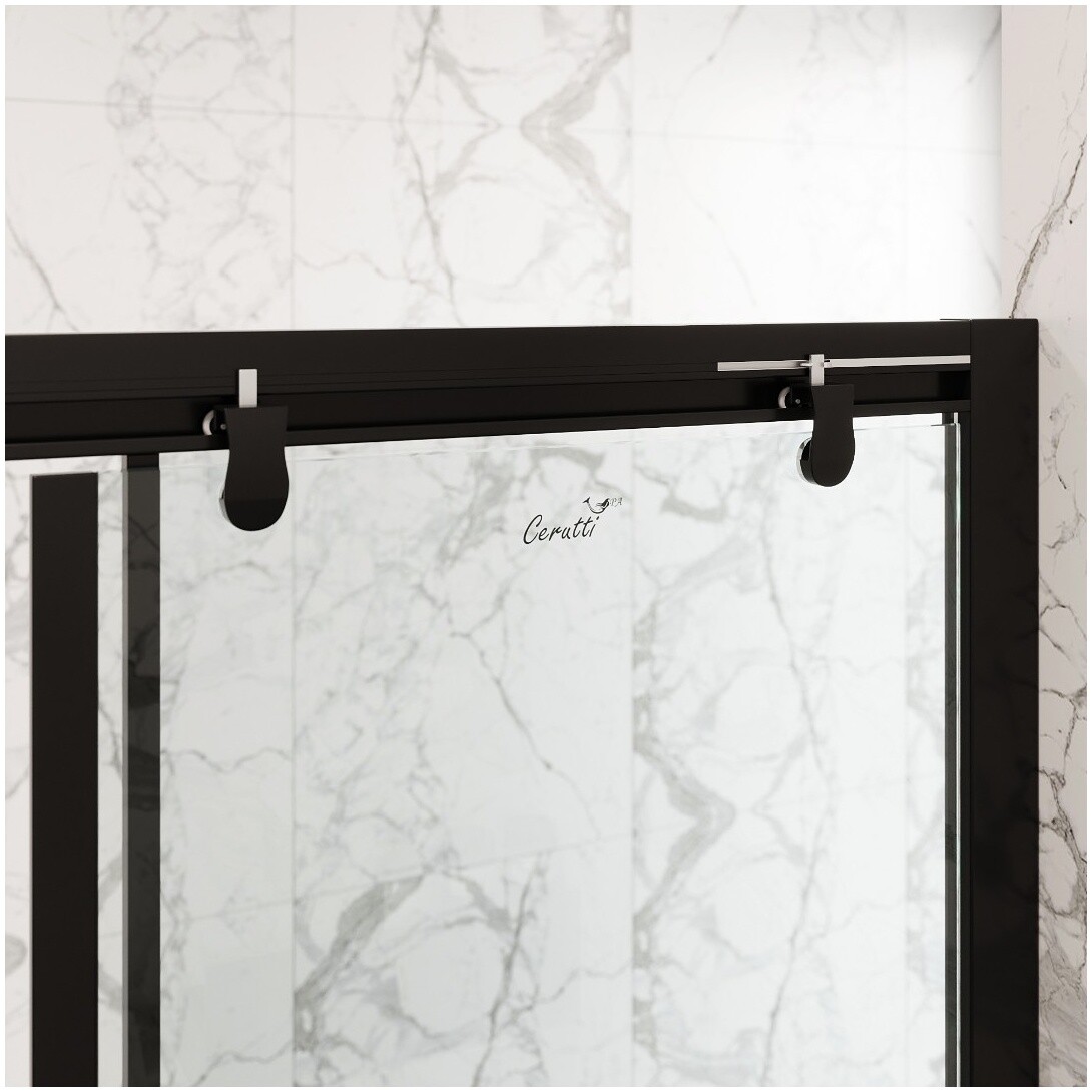 Душевой уголок прямоугольный левый 80x120 см черный Cerutti SPA Marbella 120B L - изображение 12