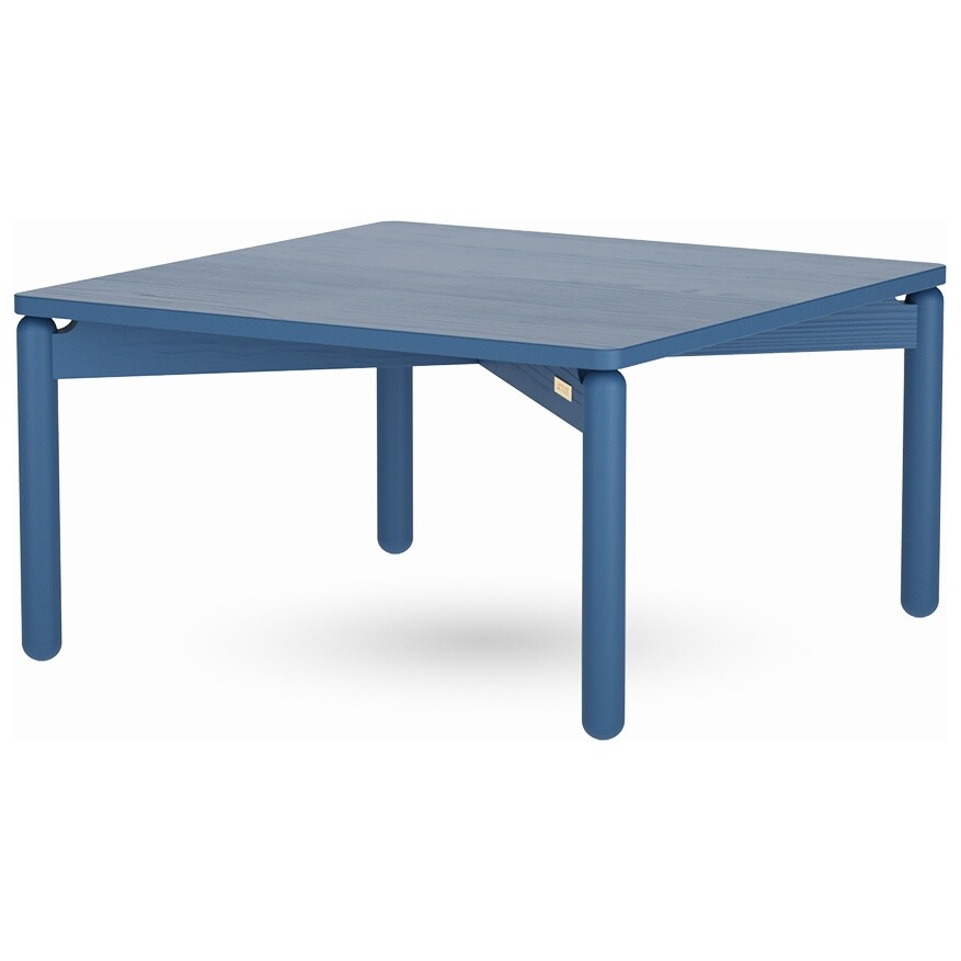 Журнальный столик деревянный квадратный 75 см синий Saga