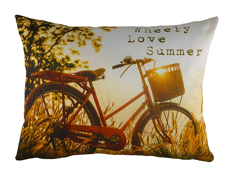Подушка с принтом Wheely Love
