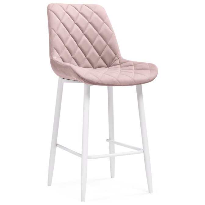 Полубарный стул розовый, белый &quot;Баодин К&quot;