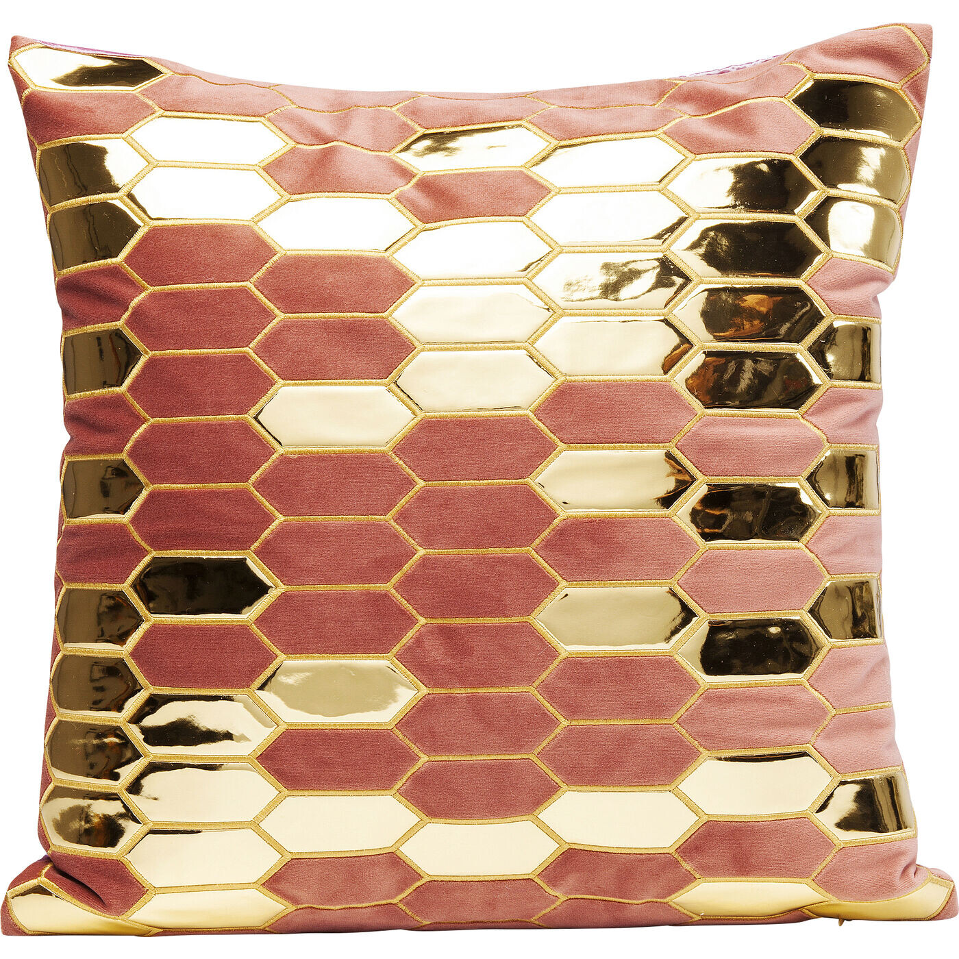 Подушка декоративная 45х45 см розовая Honeycomb