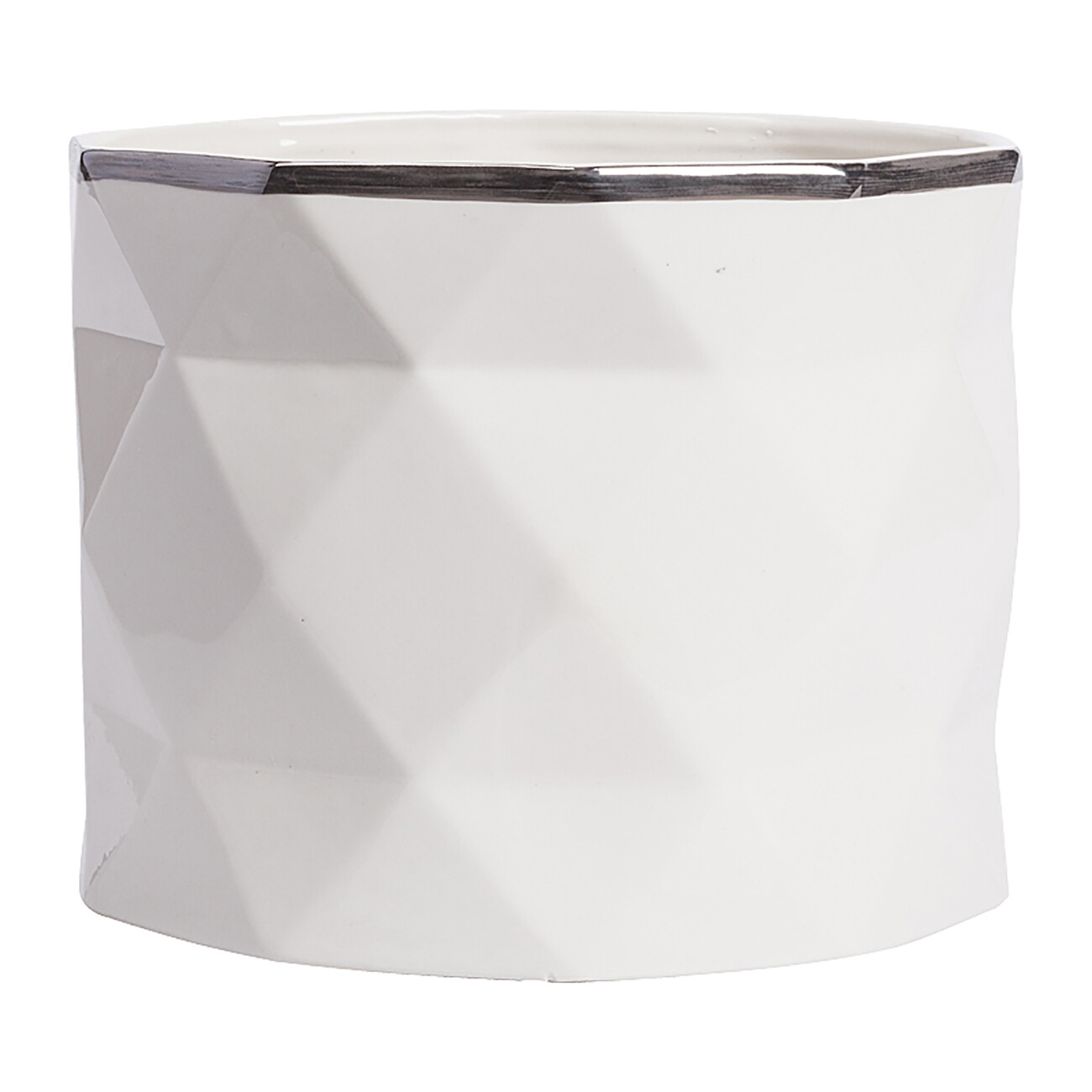 Ваза декоративная белая 18 см Allure Silver Middle