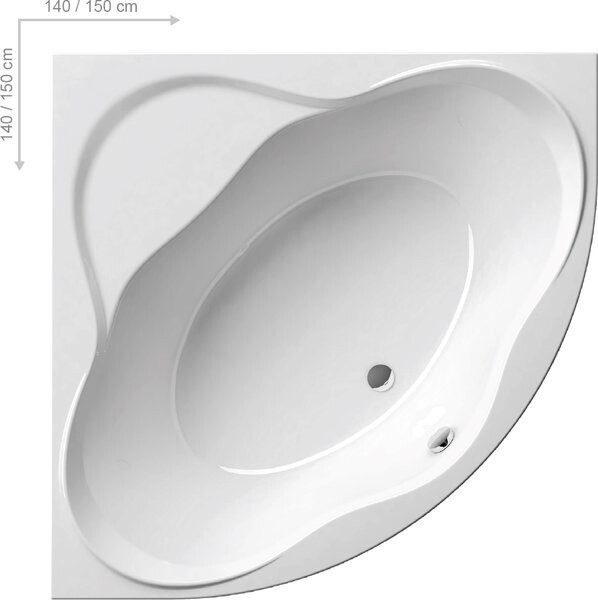 Ванна акриловая 150х150 см белая Ravak New Day C661000000