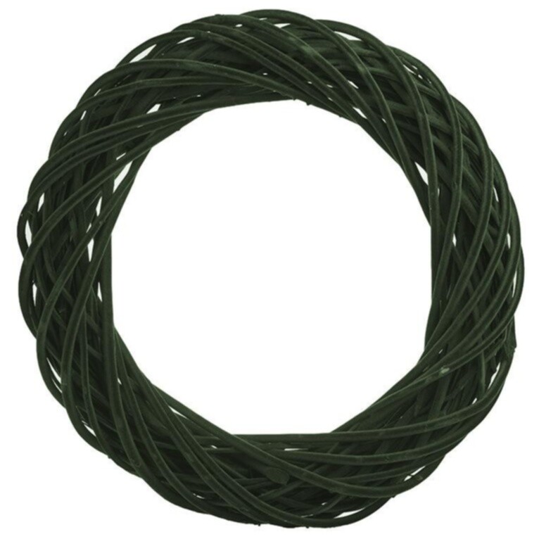 Декор настенный круглый плетеный 60 см зеленый 111431